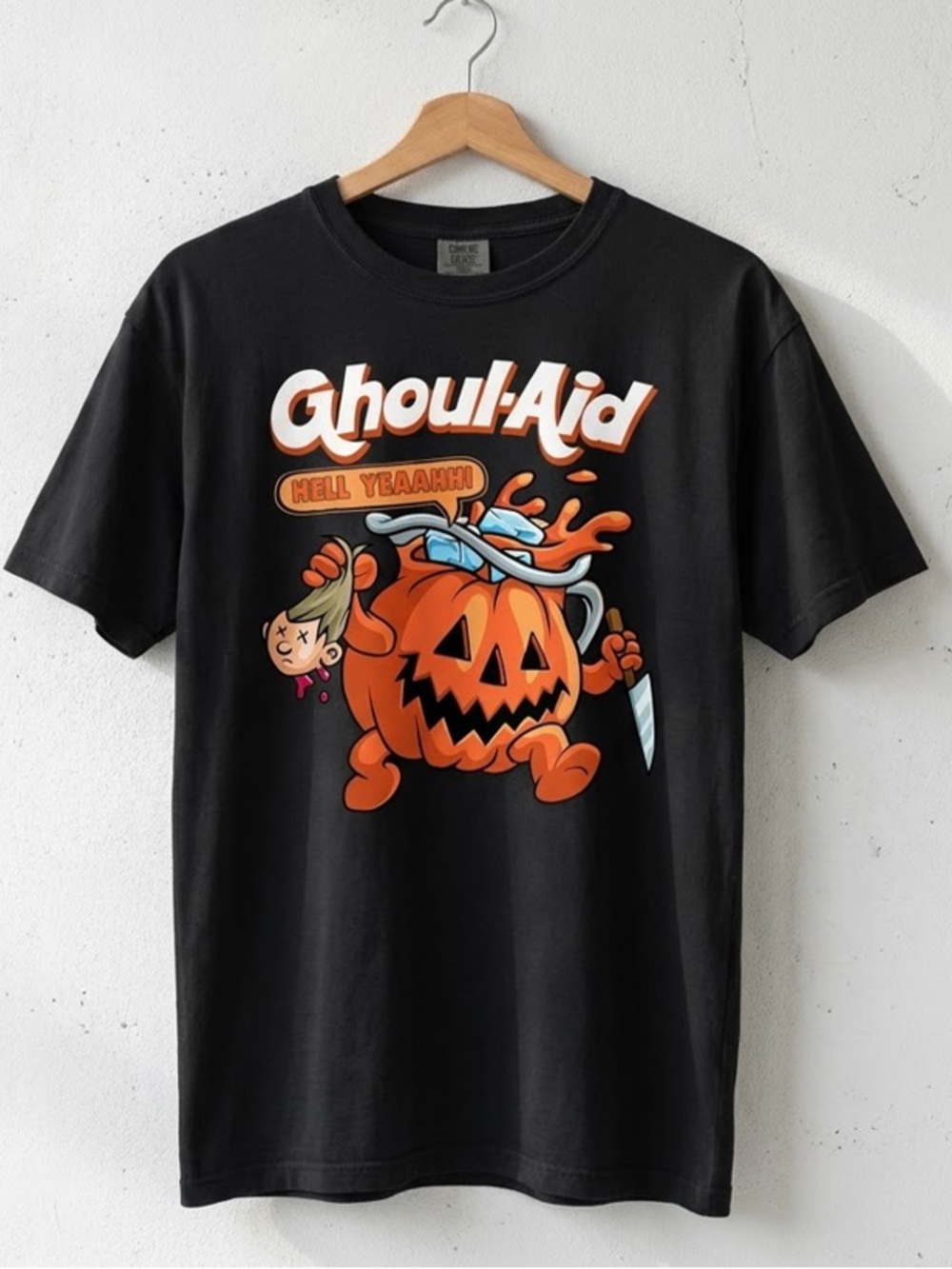 Halloween Ghoul Aid Pumpkin Graphic T-Shirt